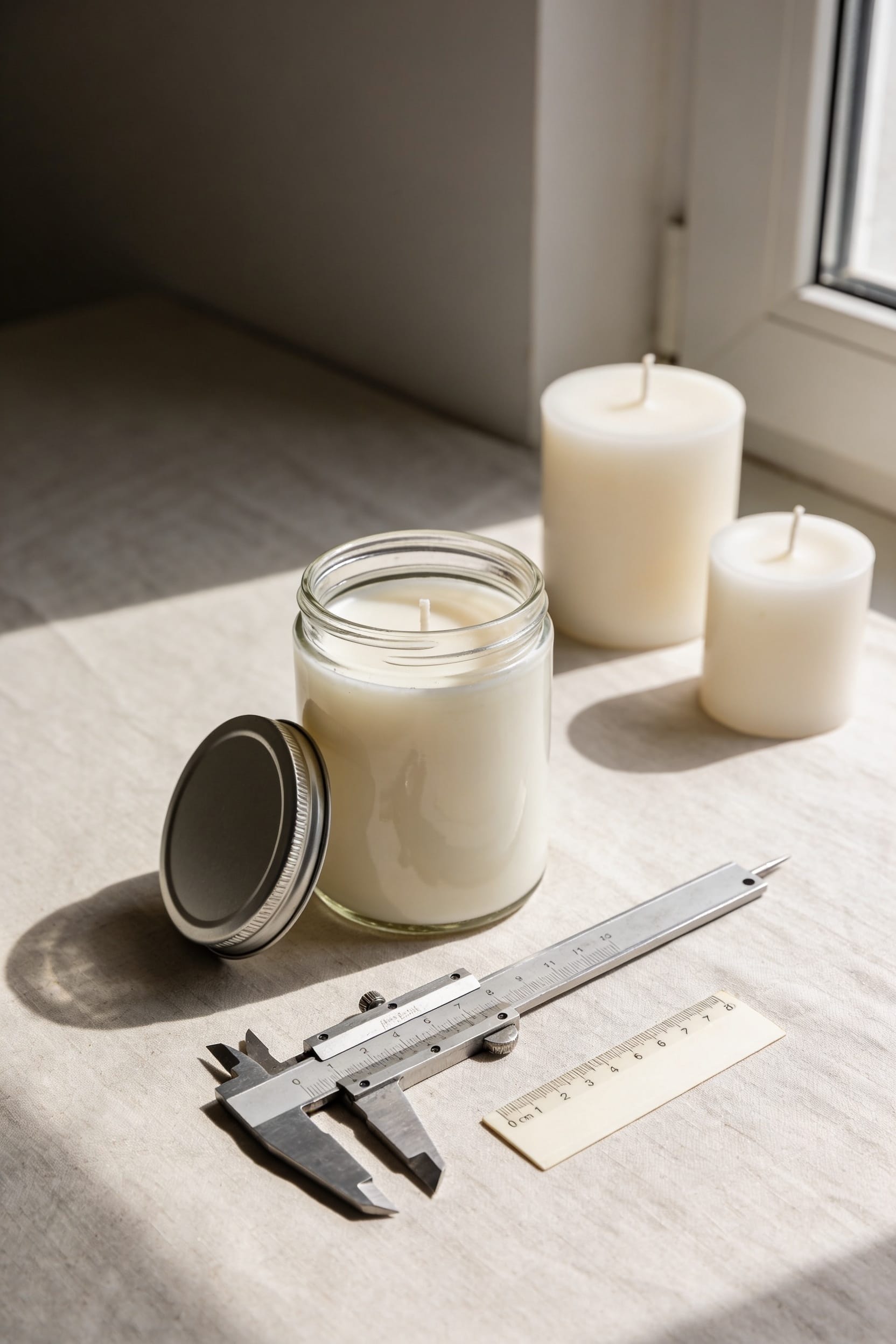 allow lid and wick clearance