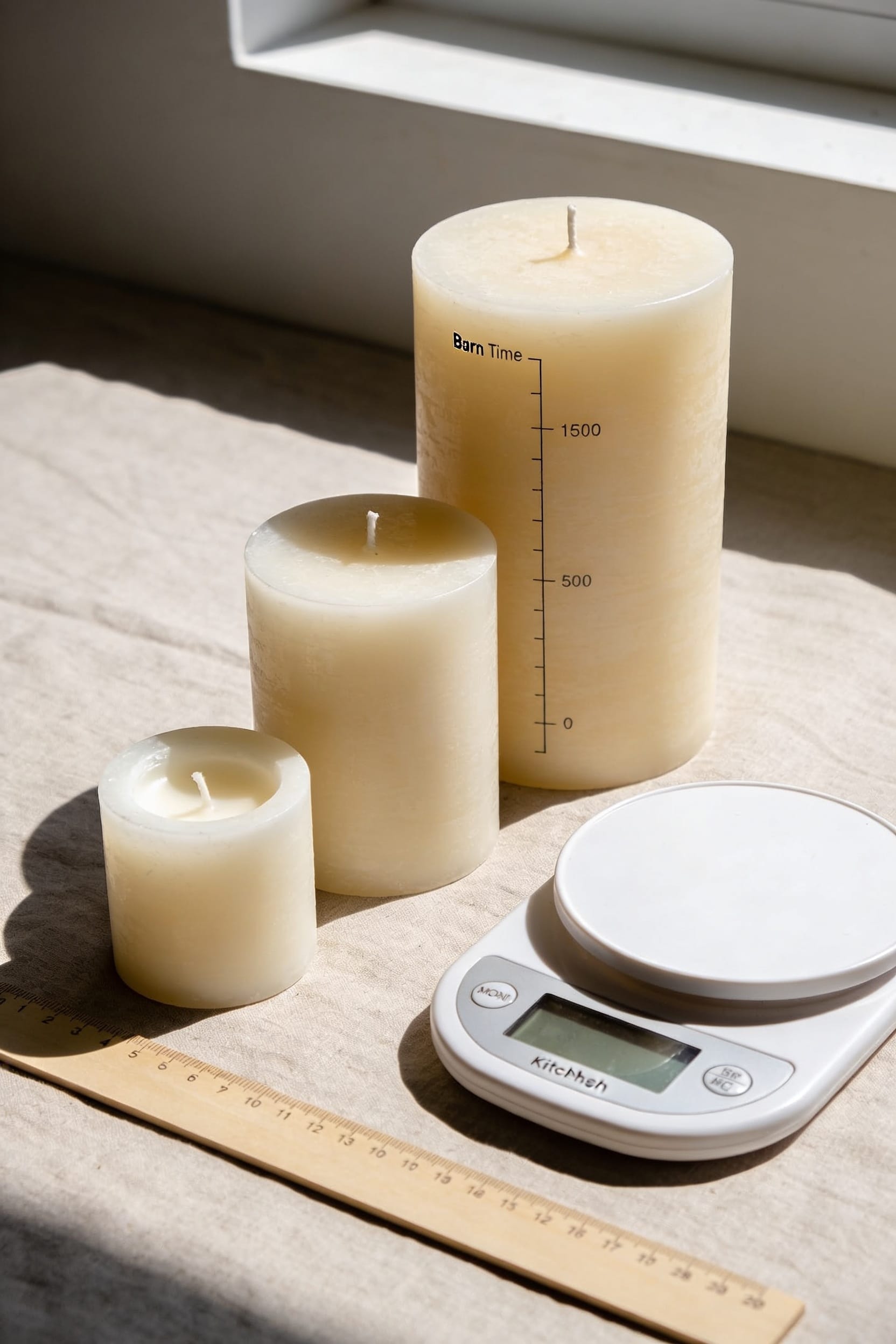 candle weight predicts burn time