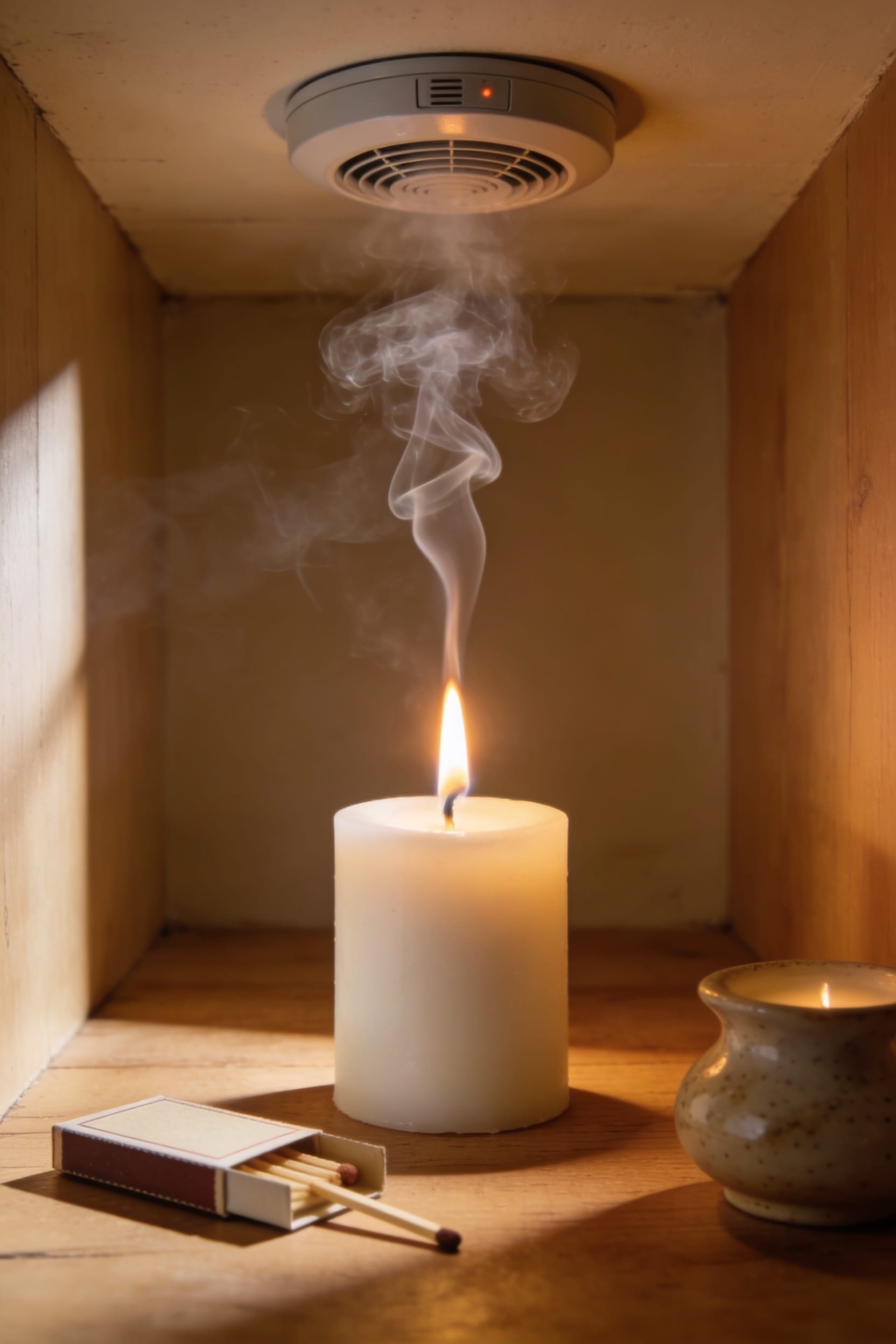 candles causing smoke triggered alarms