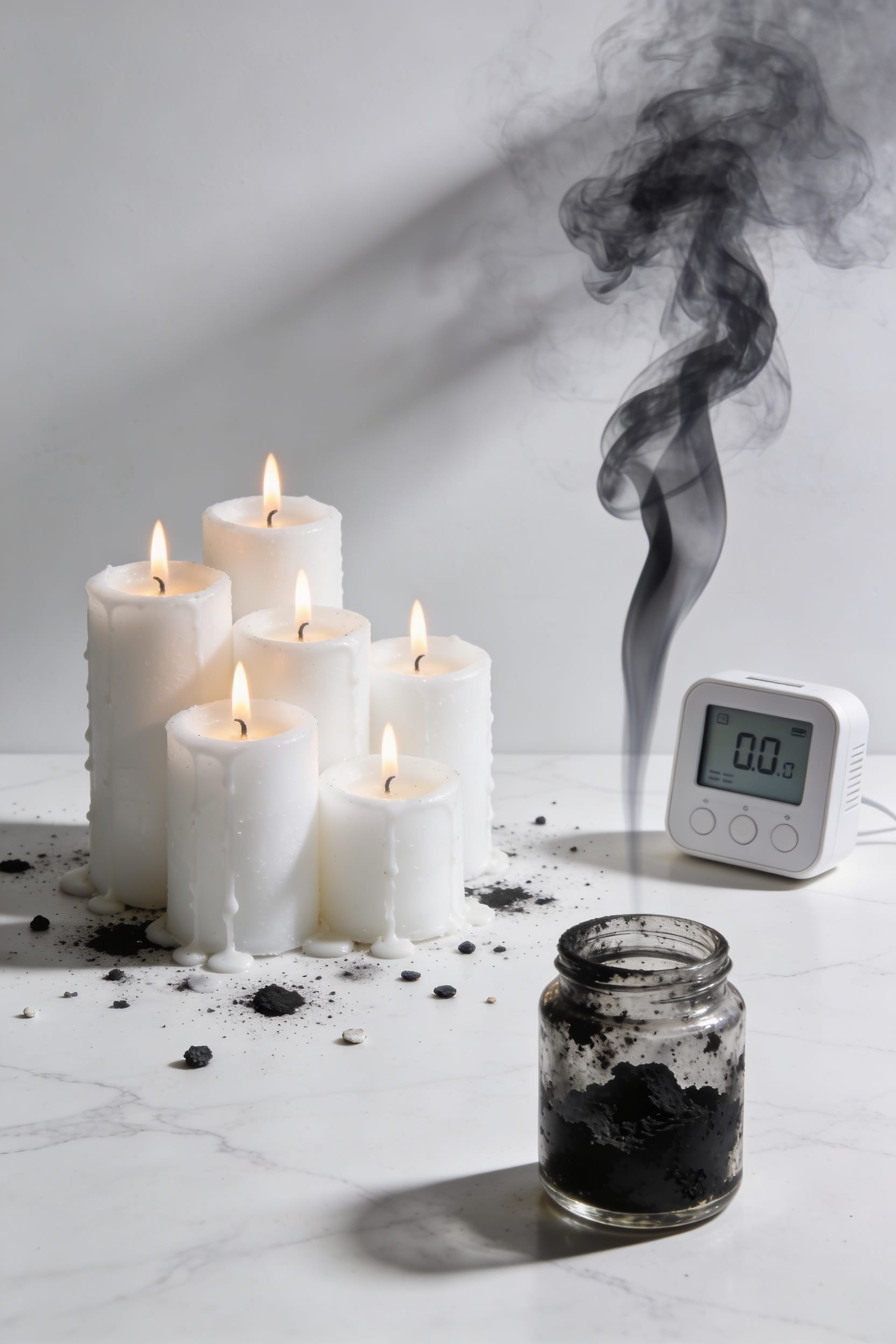 cheap candles emit toxic soot