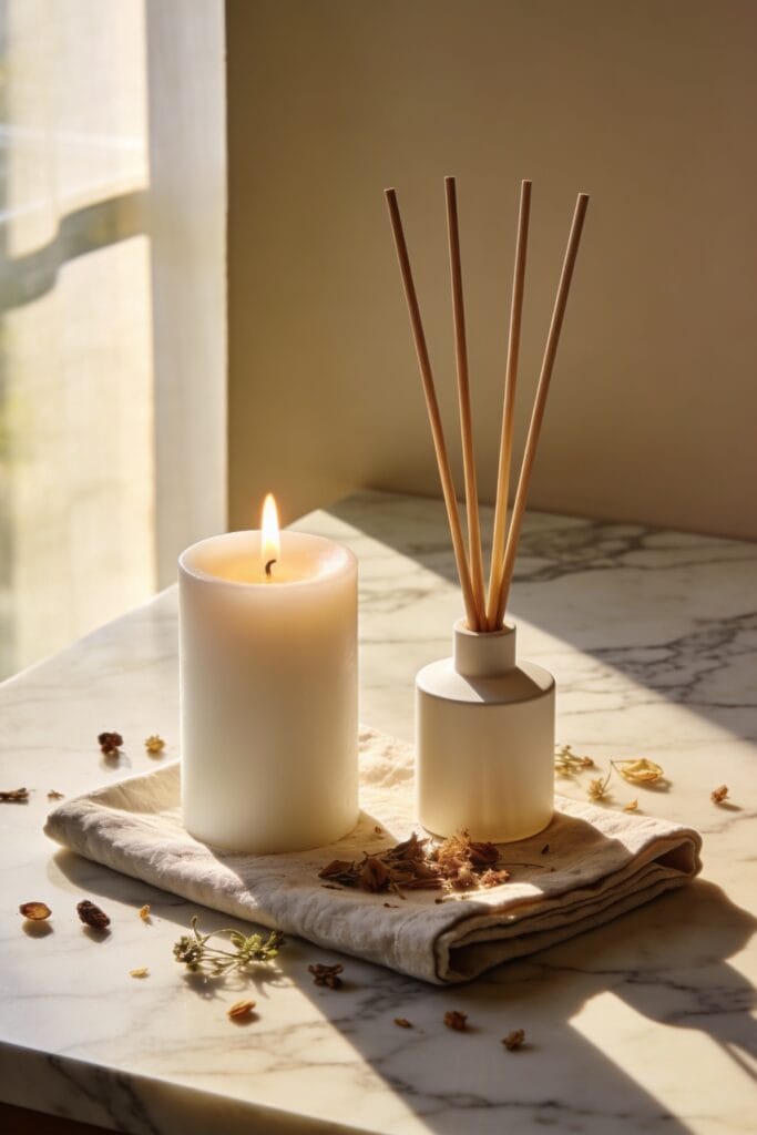 choosing home fragrance candles vs diffusers