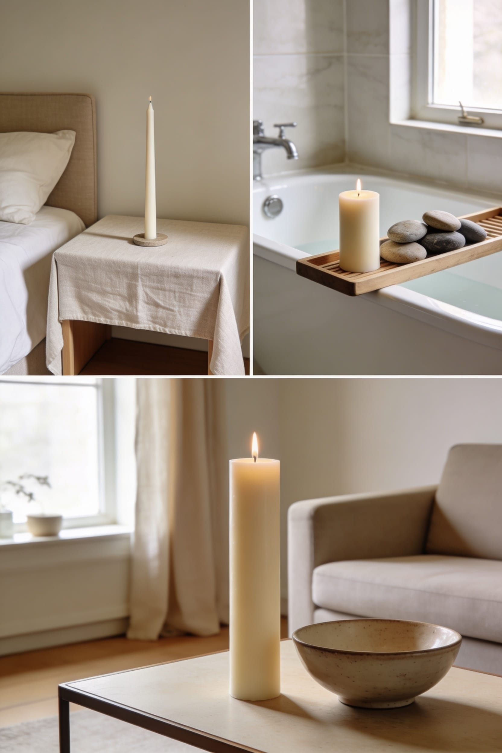 curated candles by room