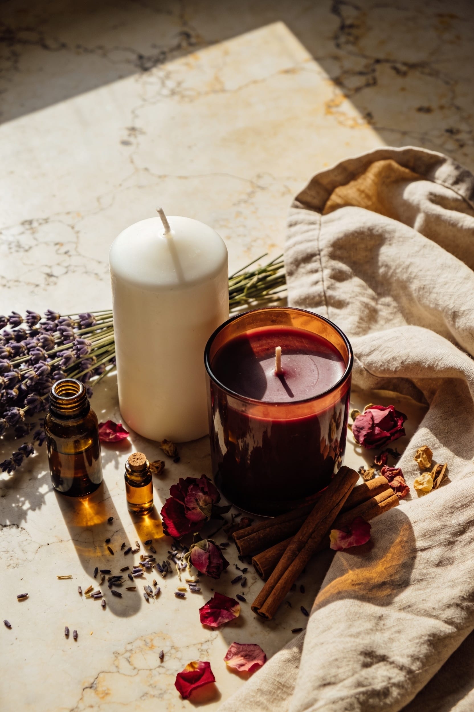 fragrance presence versus plain wax