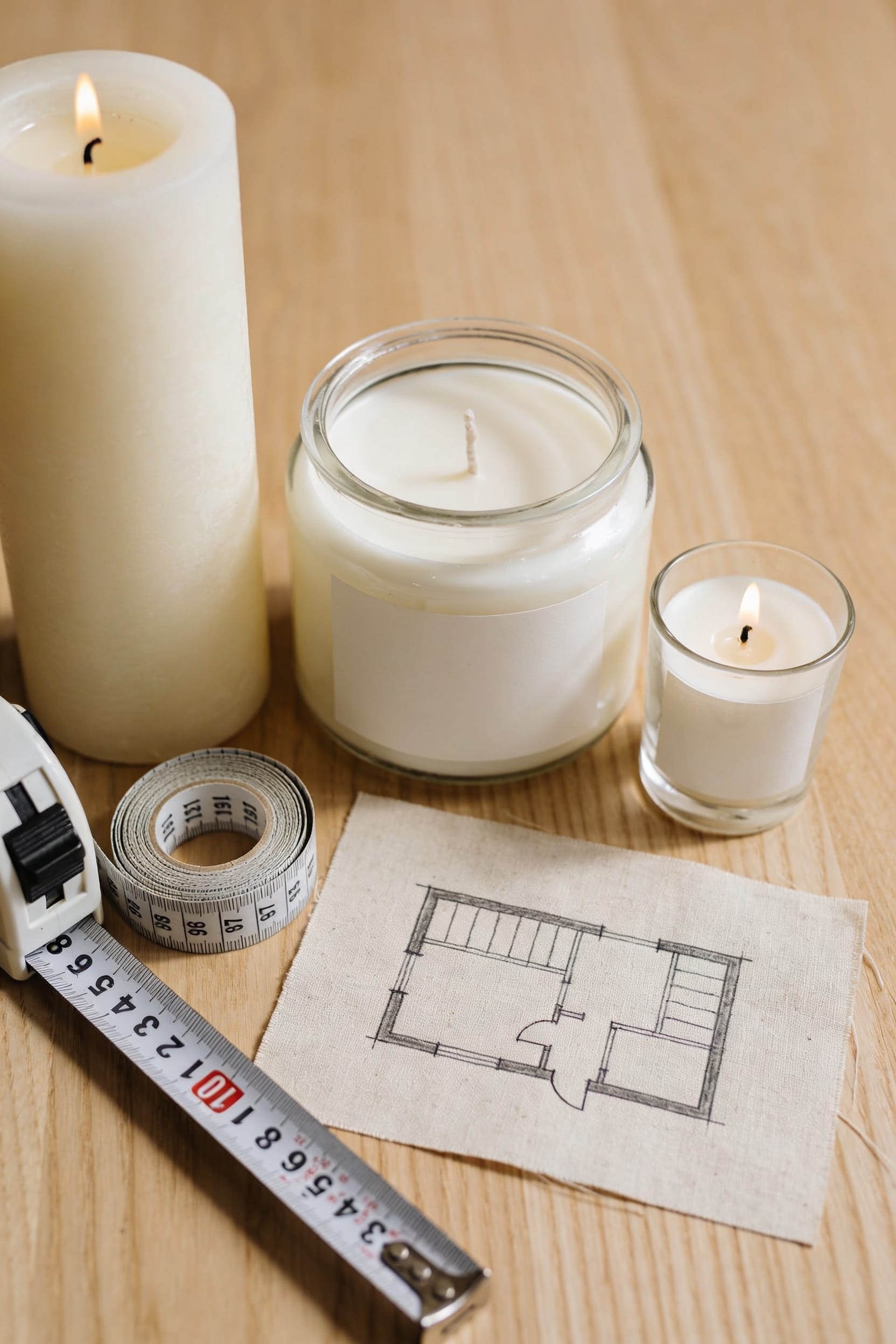 match candle size to placement