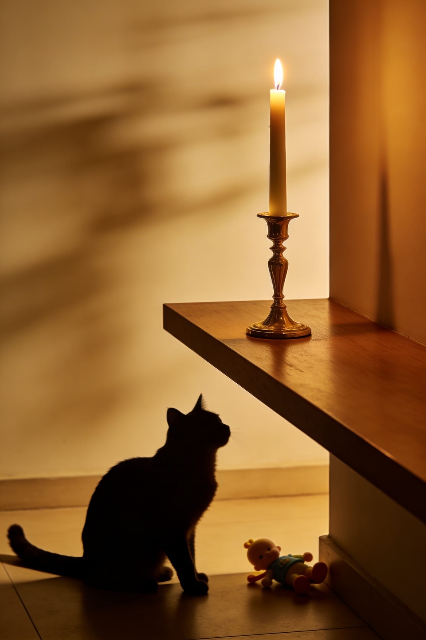 never leave candles unattended
