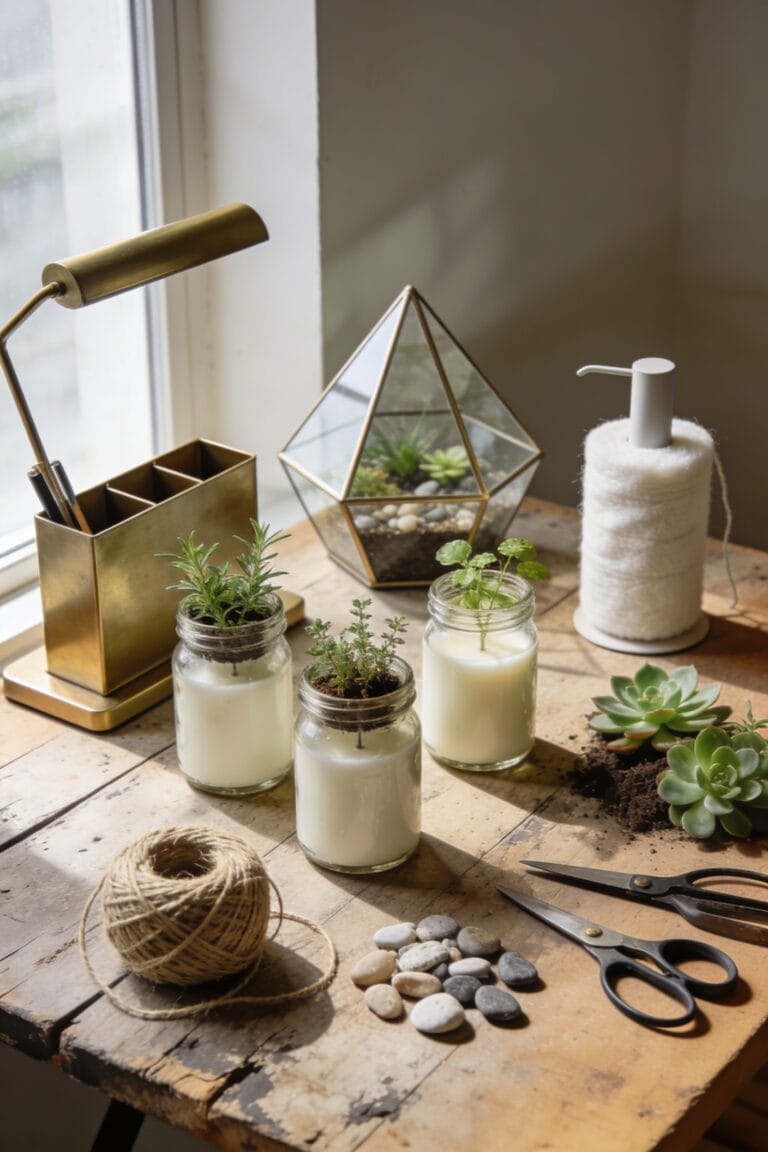 repurposed decorative candle jarcraft