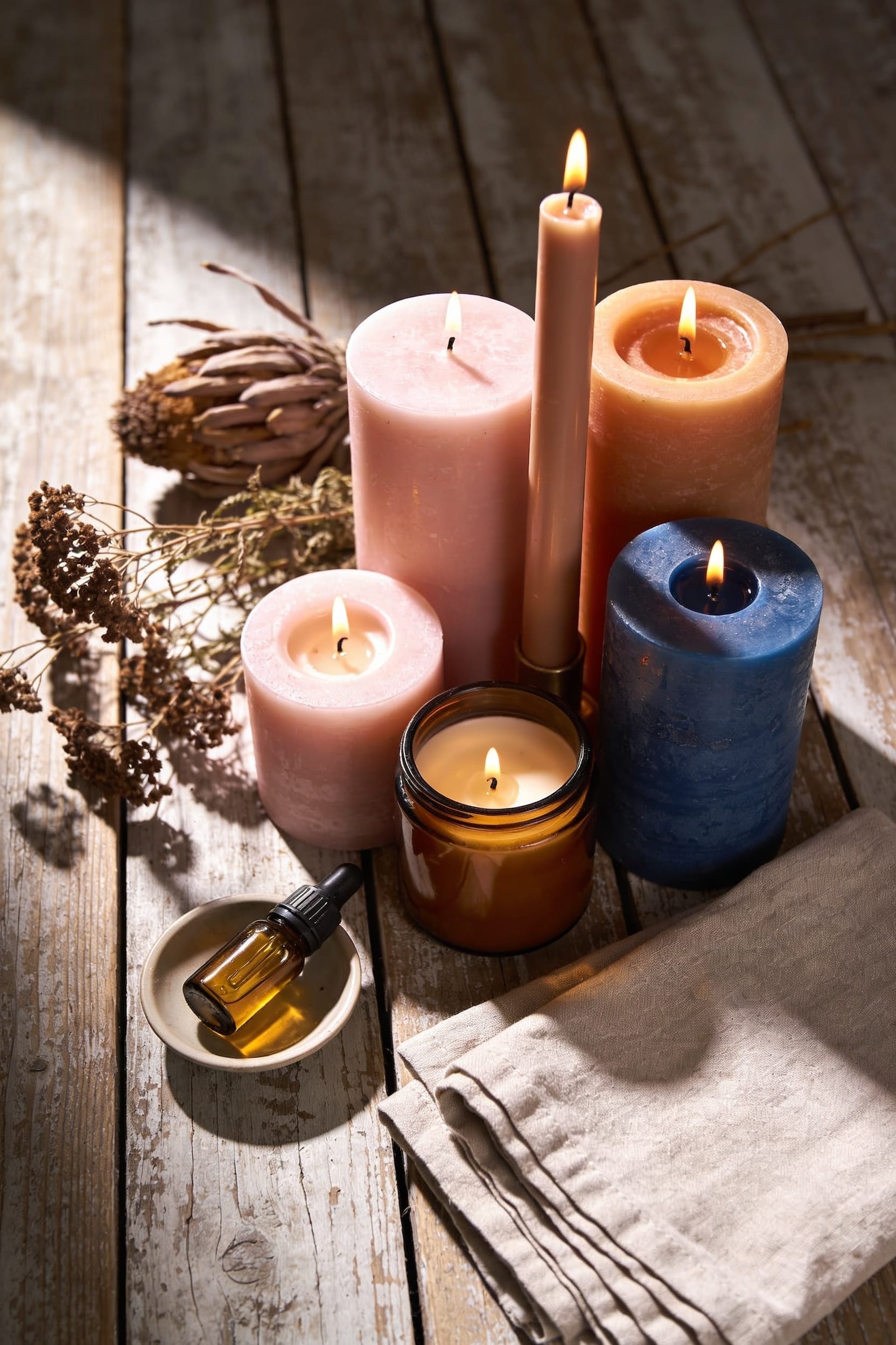 scented candles enhance ambiance