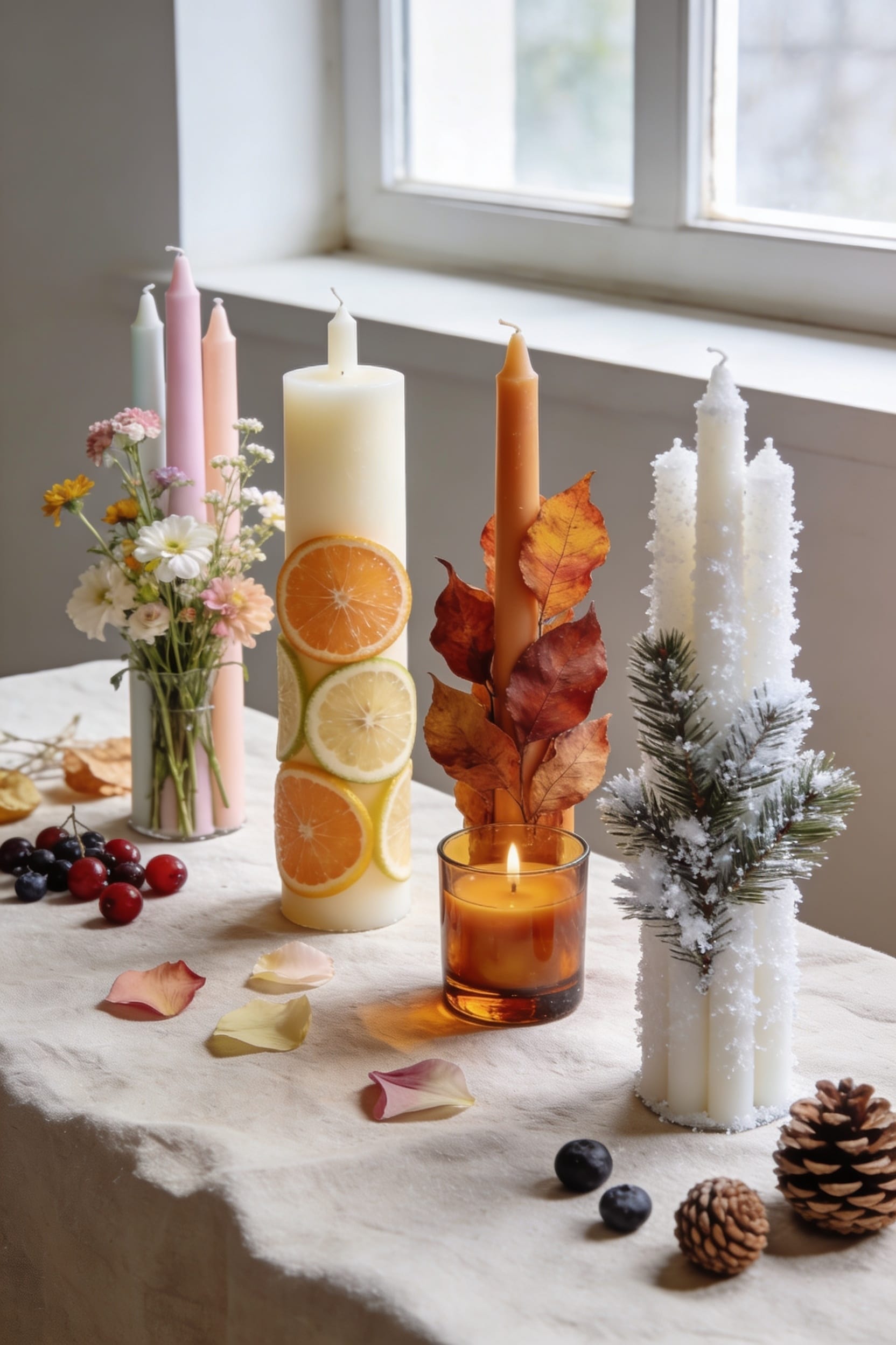 seasonal accent swaps for centerpieces