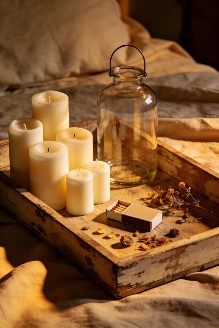 soft flickering warm ambiance