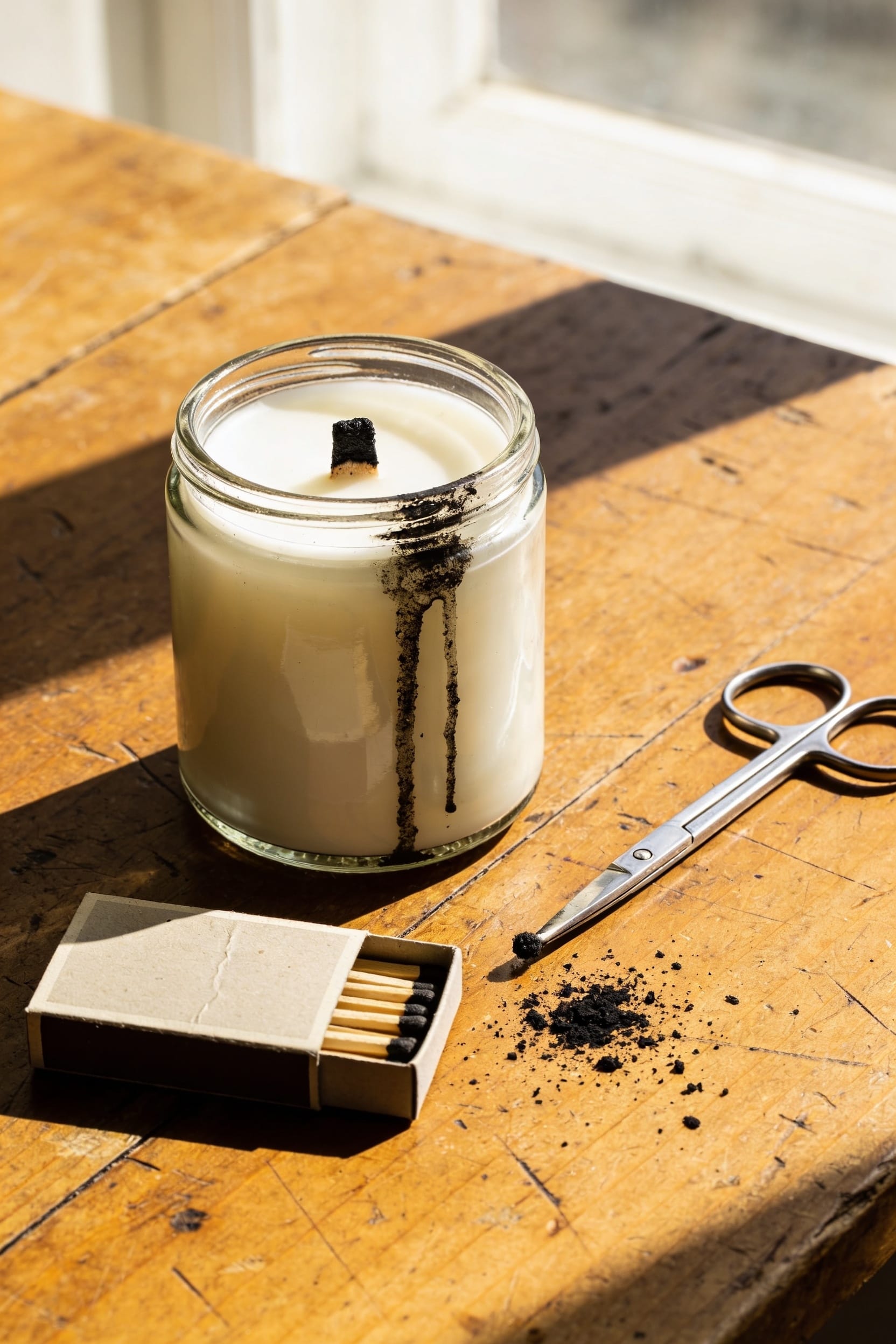 soot buildup from improper burning