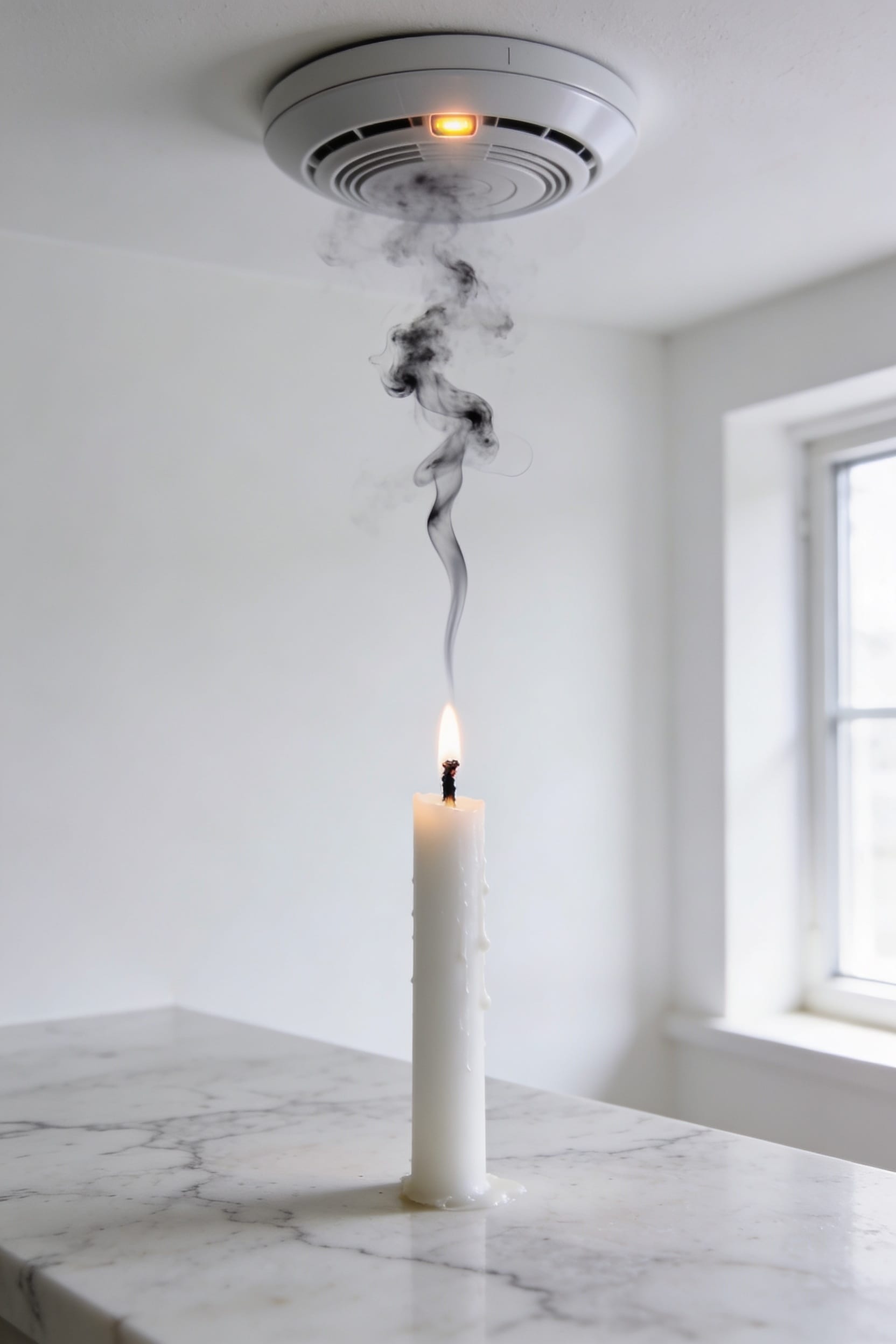 soot triggers smoke alarms