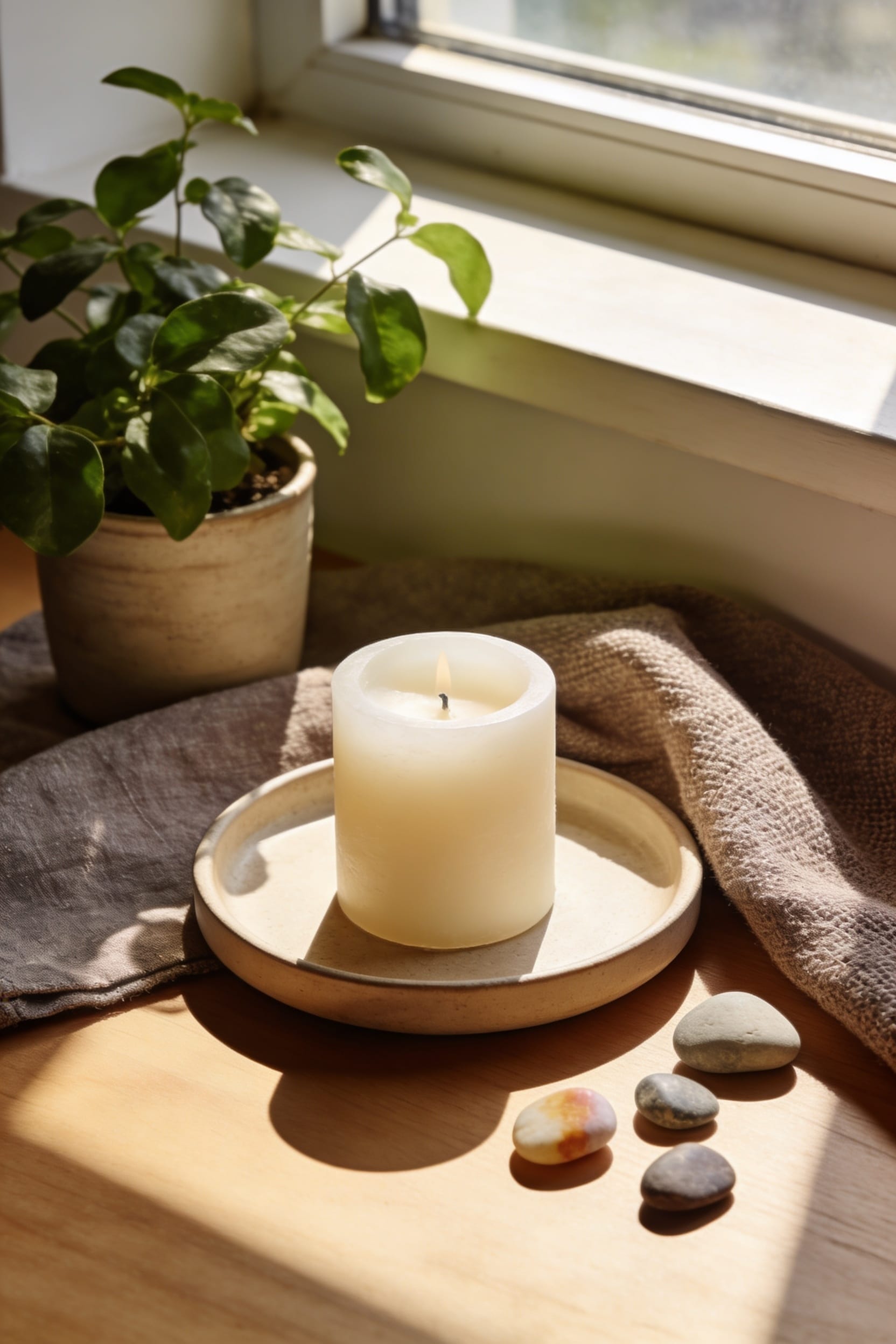 strategic cozy candle placement spots