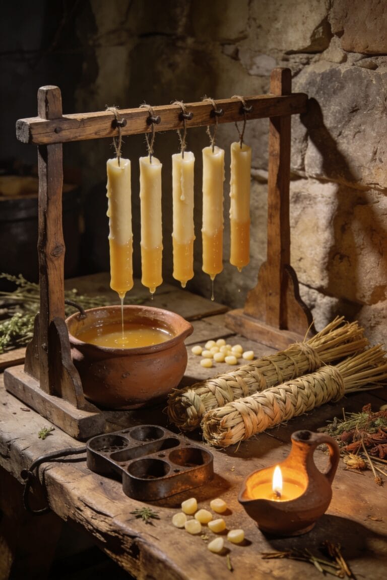 tallow beeswax dipping lighting