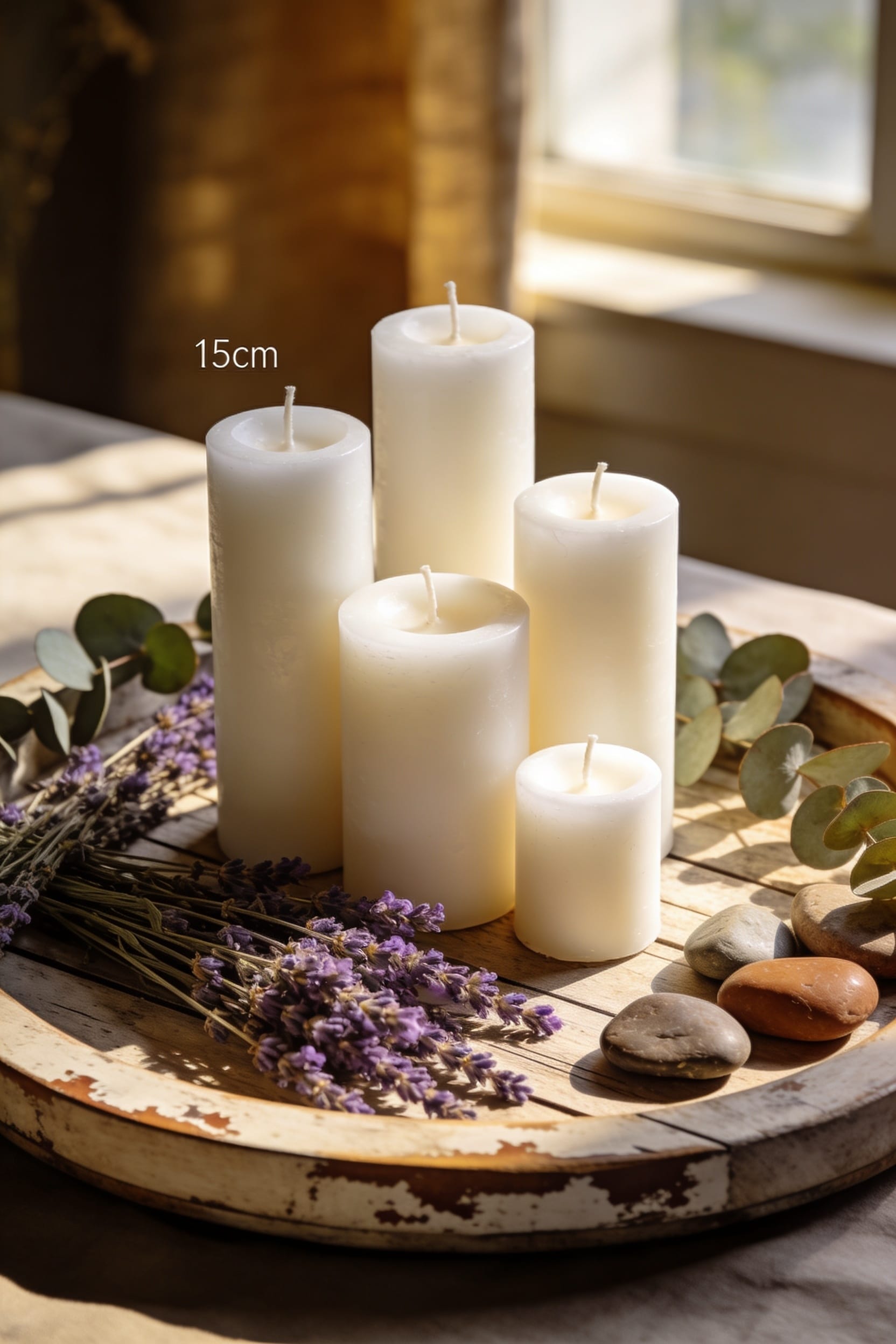 use odd numbered candle groupings