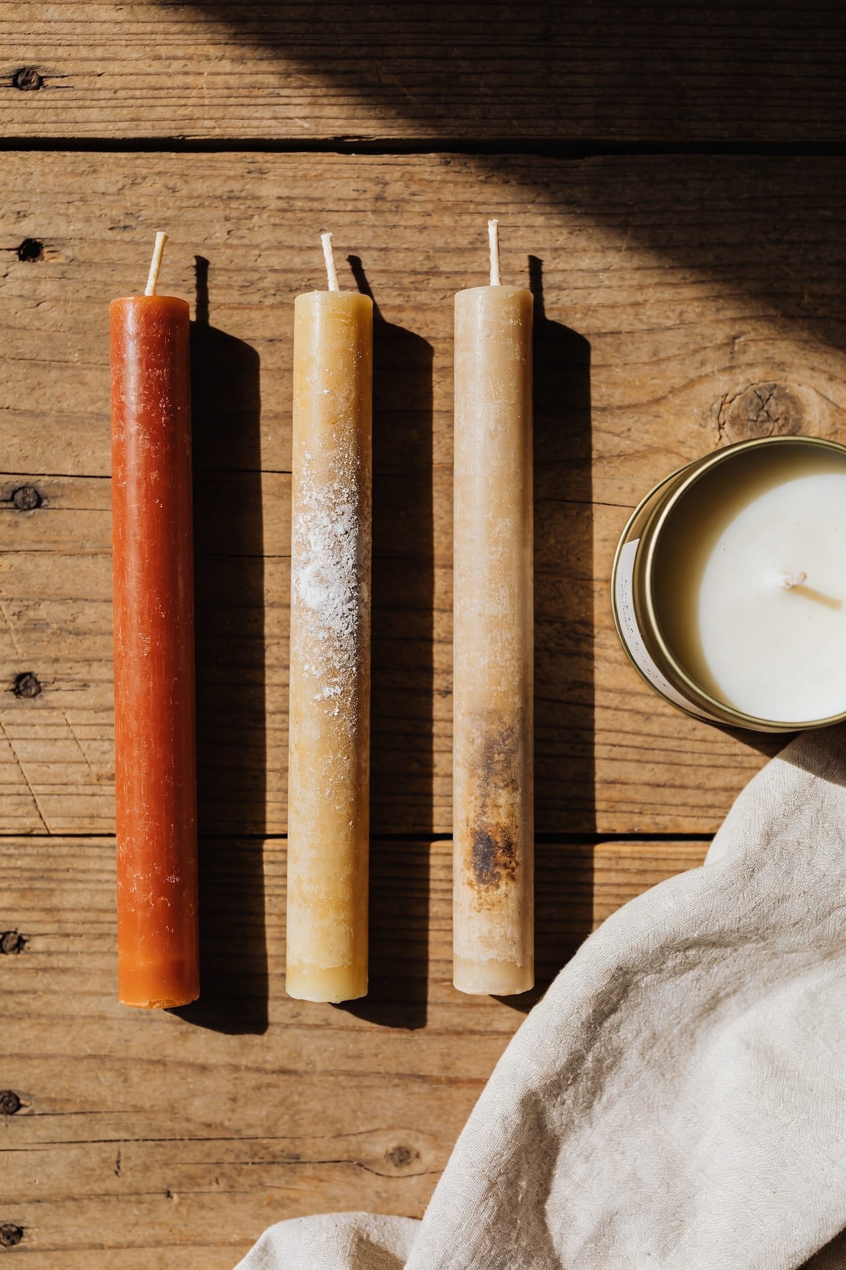 uv light fades candle pigments